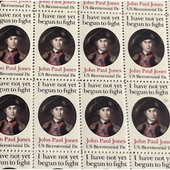 MNH JOHN PAUL JONES Sheet of 50 15c Stamps Scott #1789 - Picture 1 of 2